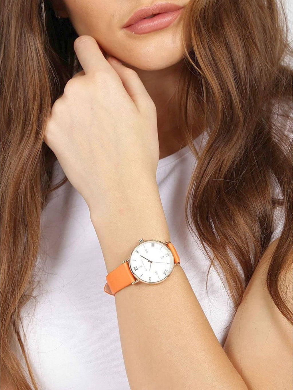 Women's White Round Analog Watch | W92 - view 9