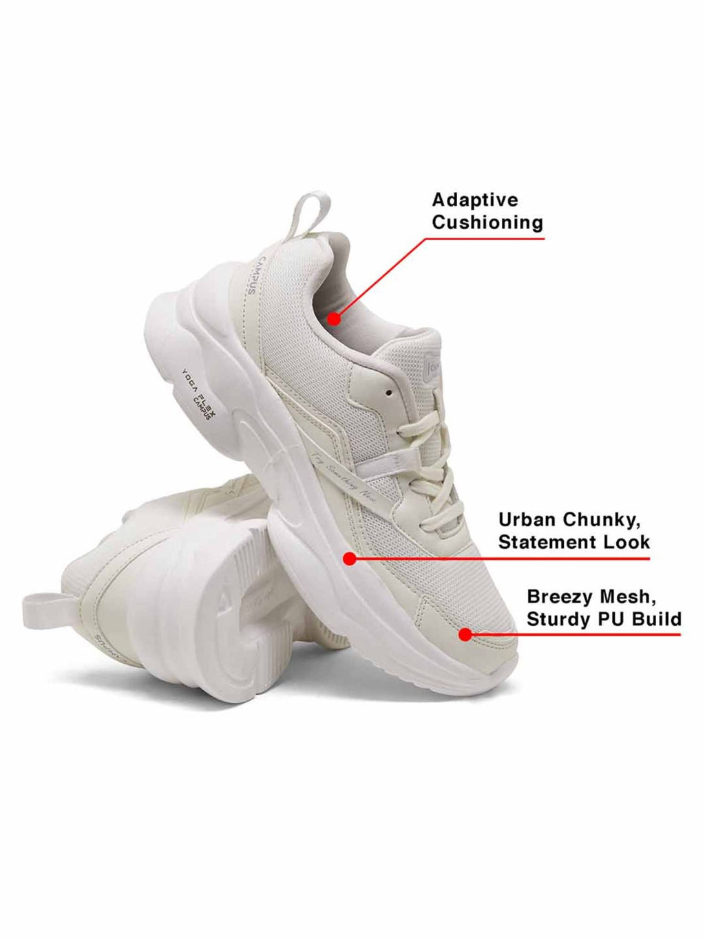 RAISE White Womens Running Shoes | SH9 - view 9