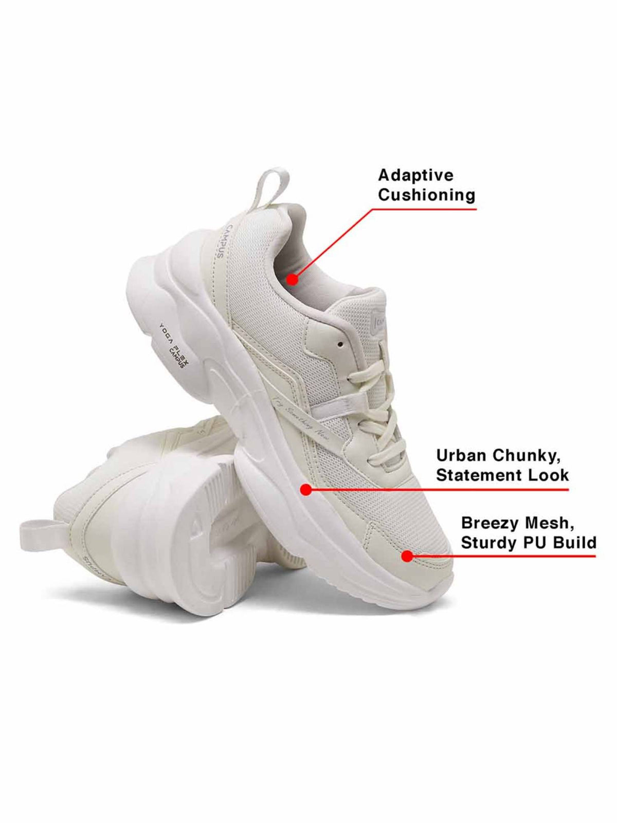 RAISE White Womens Running Shoes | SH9 - view 9