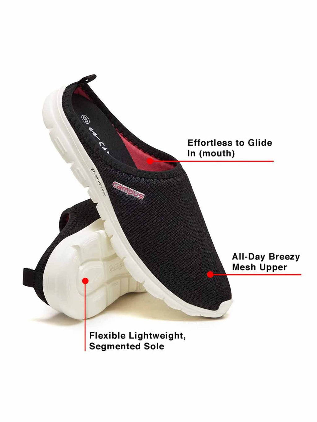 Kim Women Black Walking Shoes | SH9 - view 9