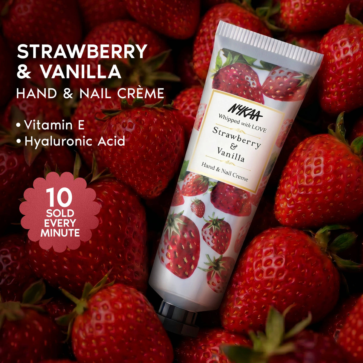 Nykaa Wanderlust Hand & Nail Cream - Rose & White Musk | Hydration with Vitamin E & Hyaluronic Acid | B20 - view 2