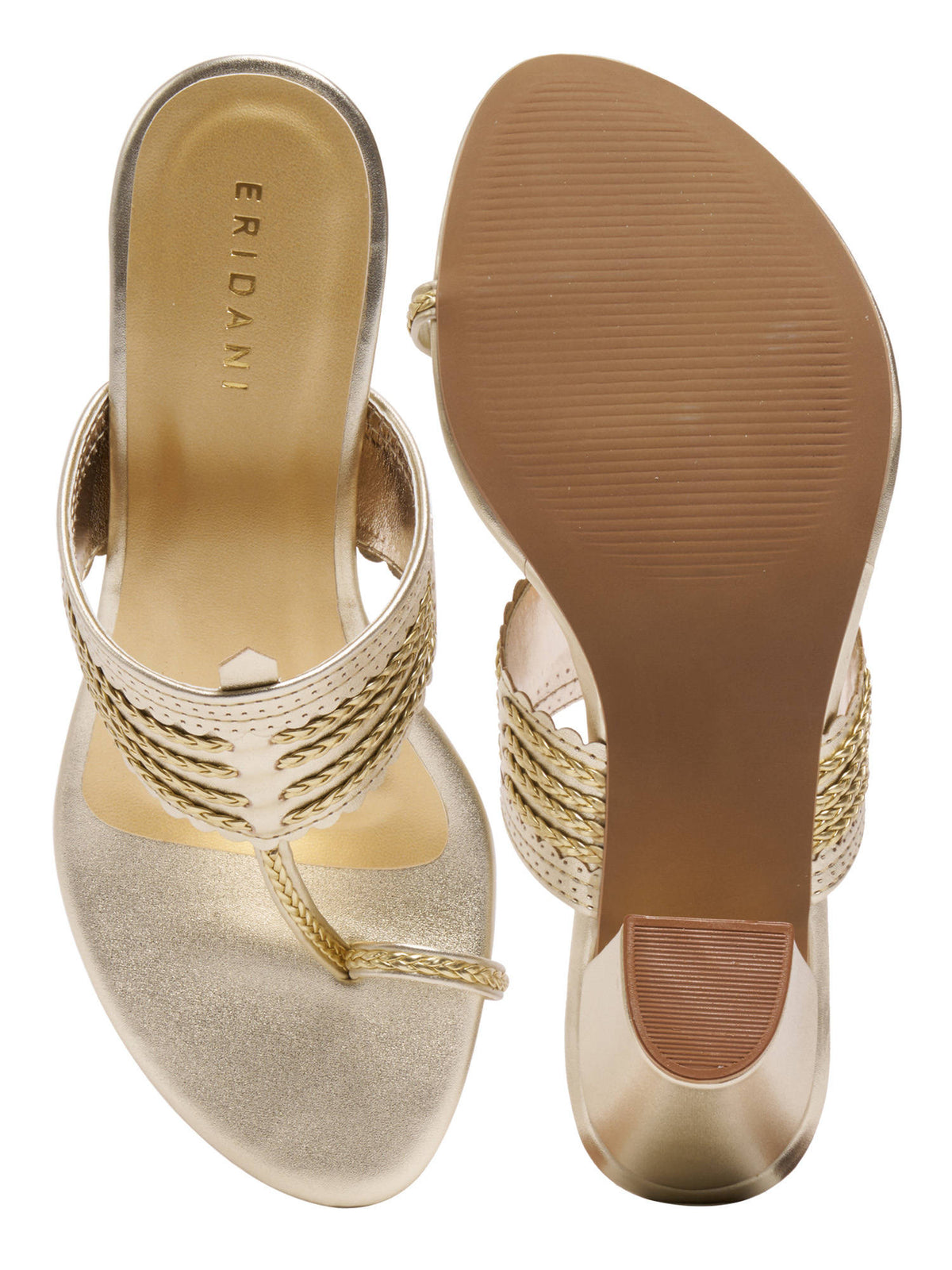 Shayaa Heeled Kolhapuri Gold | H78 - view 4