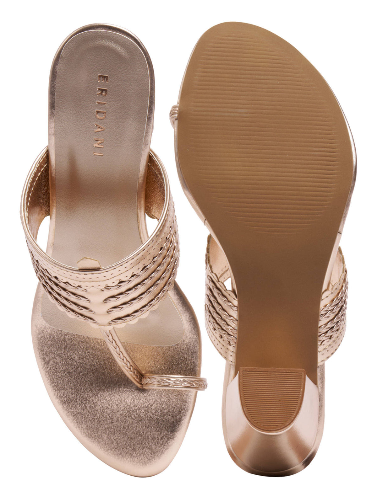 Shayaa Heeled Kolhapuri Gold | H78 - view 10