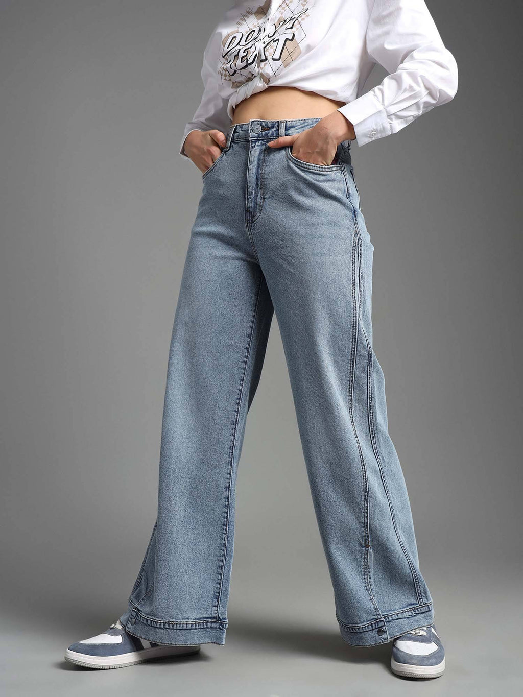 High Rise Wide Leg Fit Jeans | WL90 - view 1