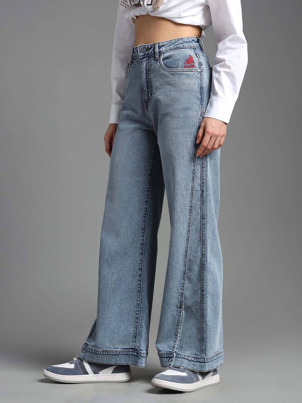 High Rise Wide Leg Fit Jeans | WL90 - view 3