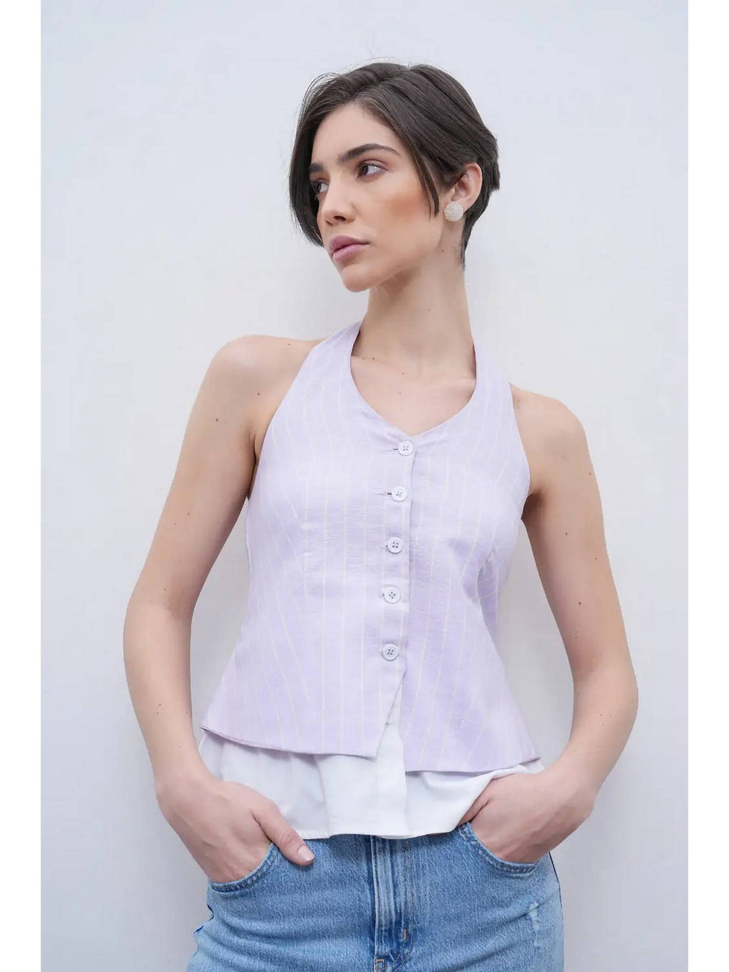 Purple Maison Halter Top | HT67 - view 1