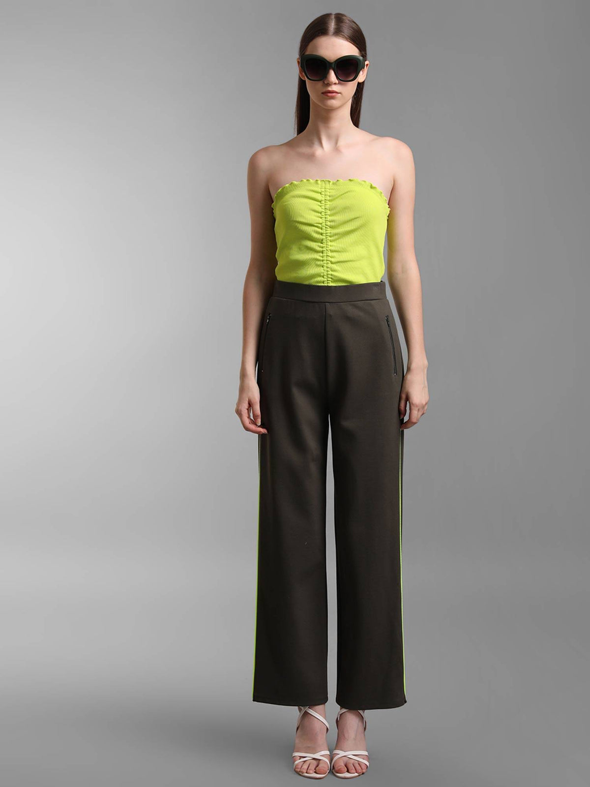 Neon Front Ruched Tube Top | TT90 - view 3