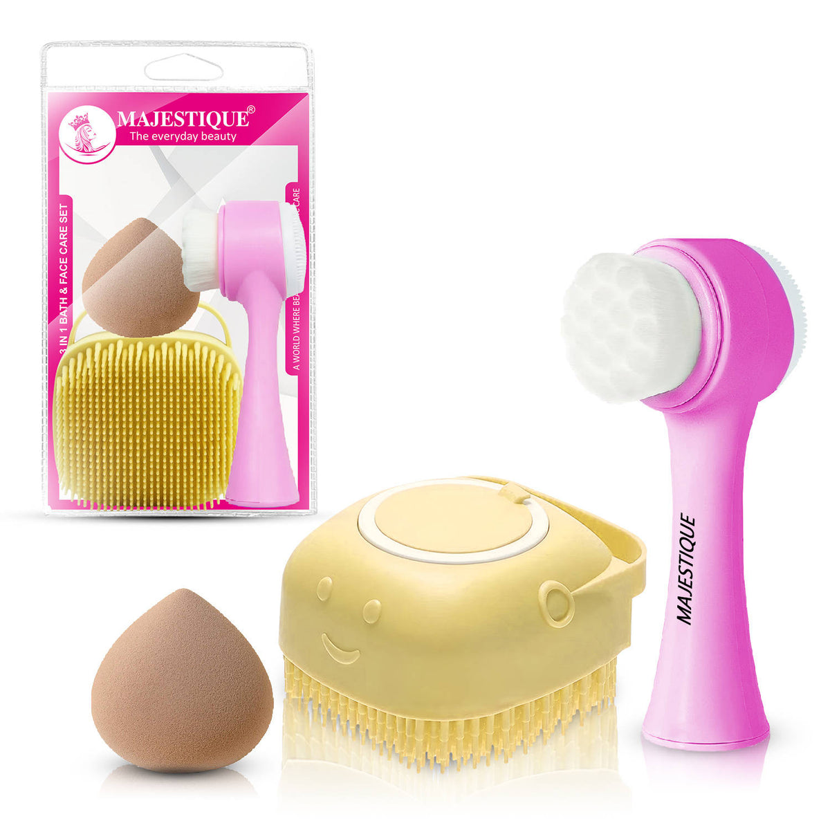 3 In 1 Bath & Face Care Set With Facial Cleansing Brush | T32 - view 1