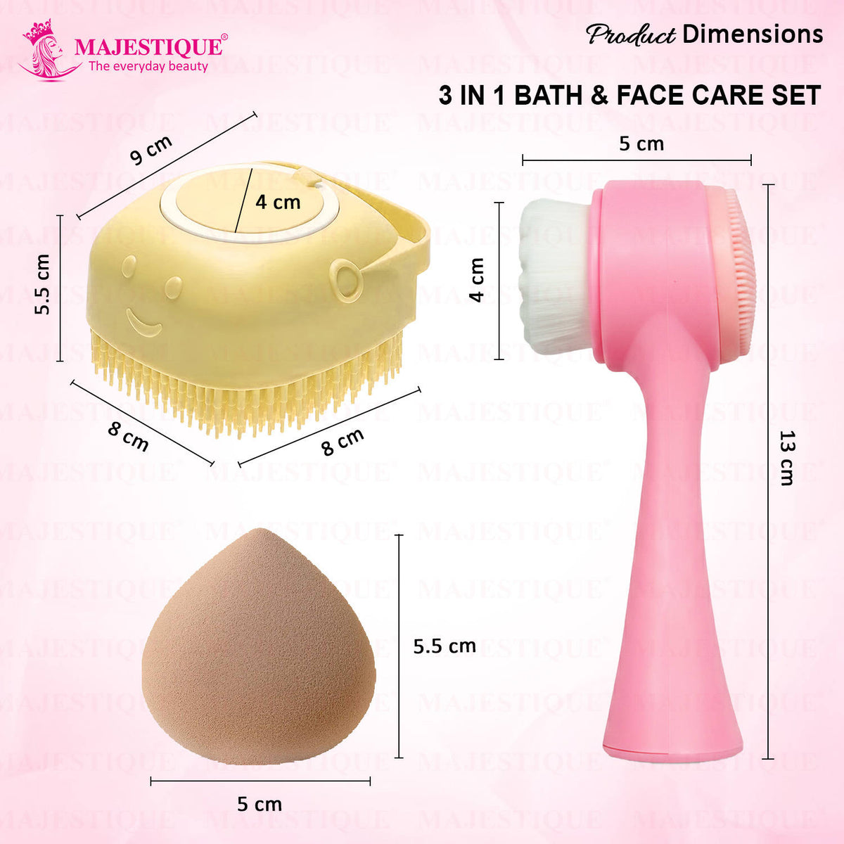 3 In 1 Bath & Face Care Set With Facial Cleansing Brush | T32 - view 2