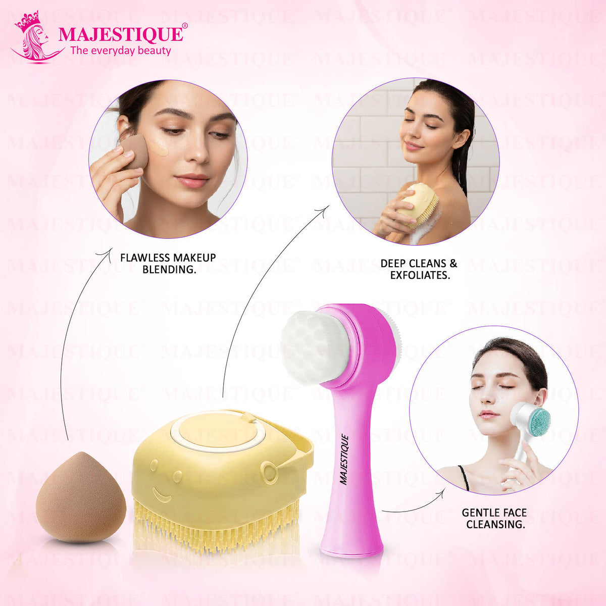 3 In 1 Bath & Face Care Set With Facial Cleansing Brush | T32 - view 4