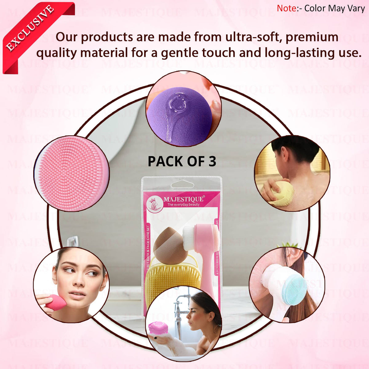 3 In 1 Bath & Face Care Set With Facial Cleansing Brush | FC3 - view 5