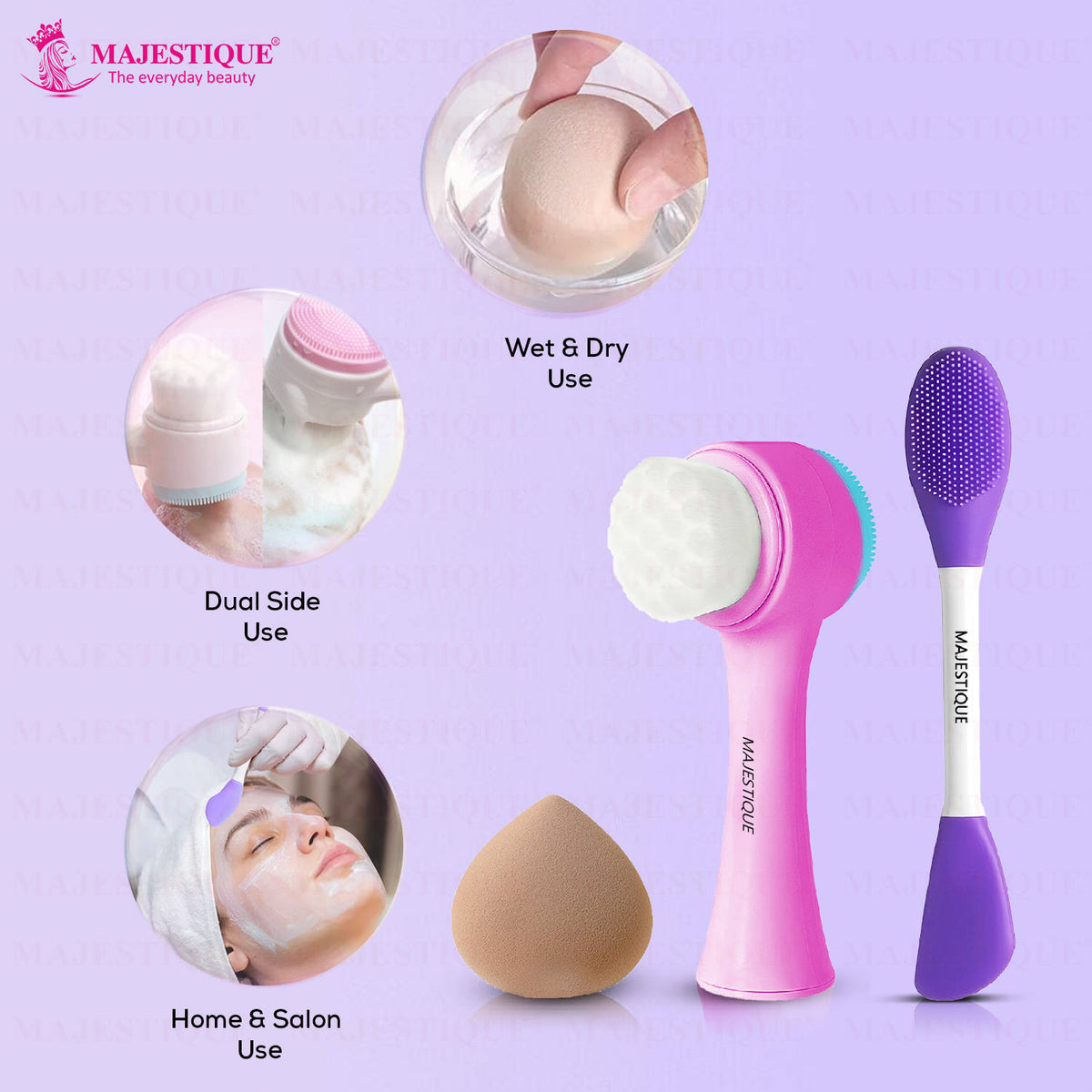 3 In 1 Skin Care Set With Facial Cleansing Brush & Beauty Blender | T32 - view 4