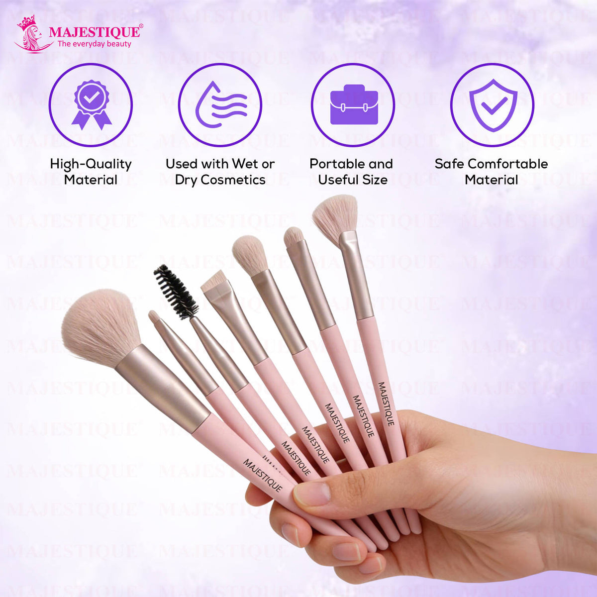 7 Pc Professional Makeup Brush Set For Face & Eye Makeup | T32 - view 4