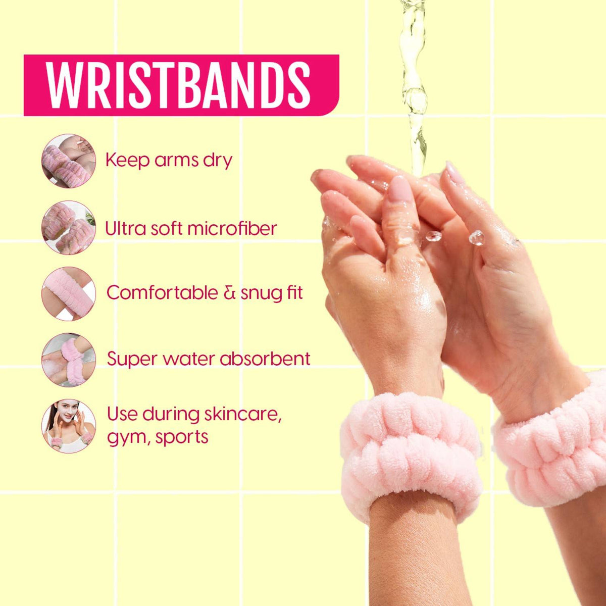 Bow Headband Wristband & Claw Clip Hair Clutcher Set for Facewash Spa Makeup SkincareCombo | C83 - view 3