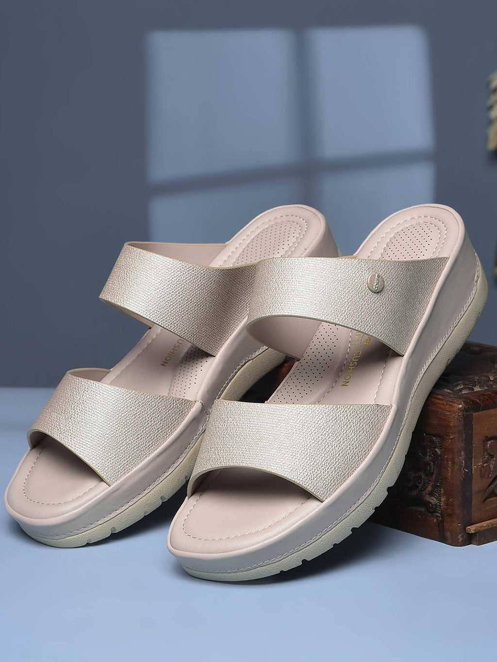 Women Silver Wedge Sandals | SD89 - view 1