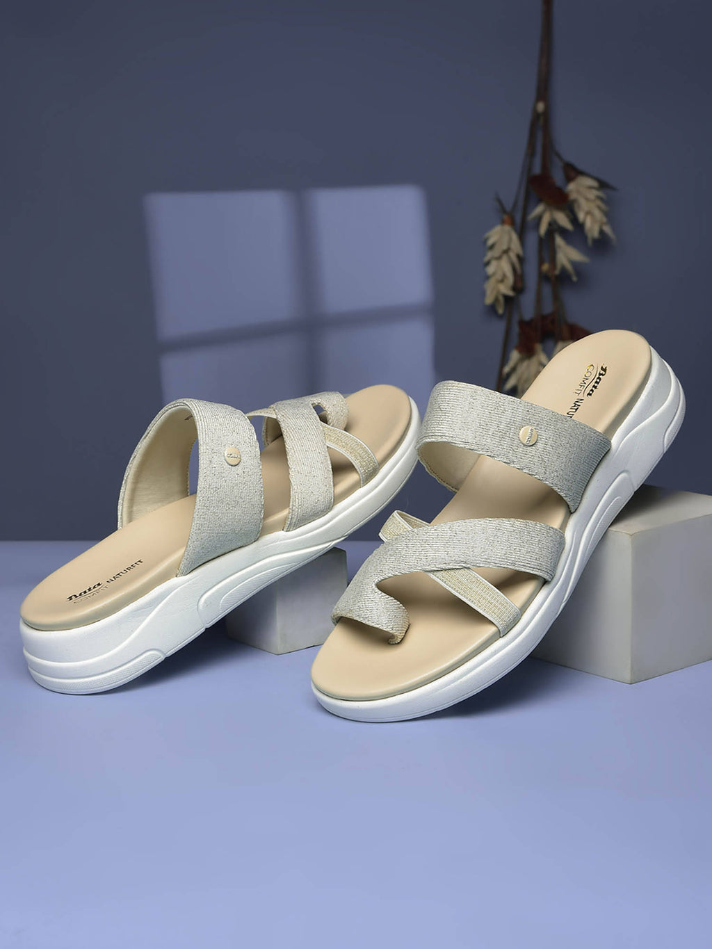 Women Silver Wedge Sandals | SD89 - view 1