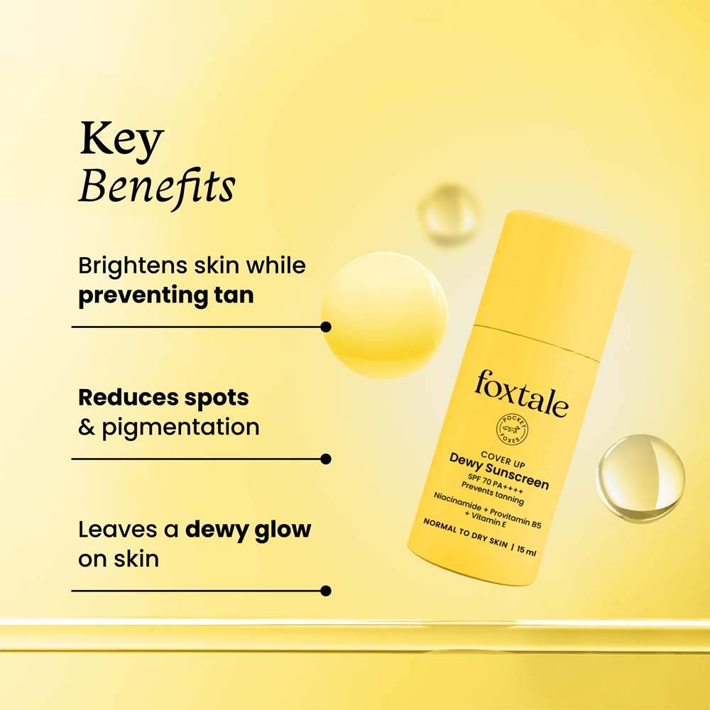 Dewy Sunscreen SPF 70 PA++++ With Niacinamide + Provitamin B5 + Vitamin E | FC3 - view 2