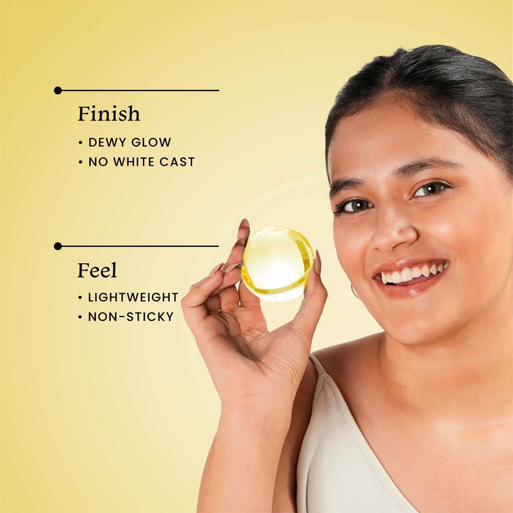 Dewy Sunscreen SPF 70 PA++++ With Niacinamide + Provitamin B5 + Vitamin E | FC3 - view 4