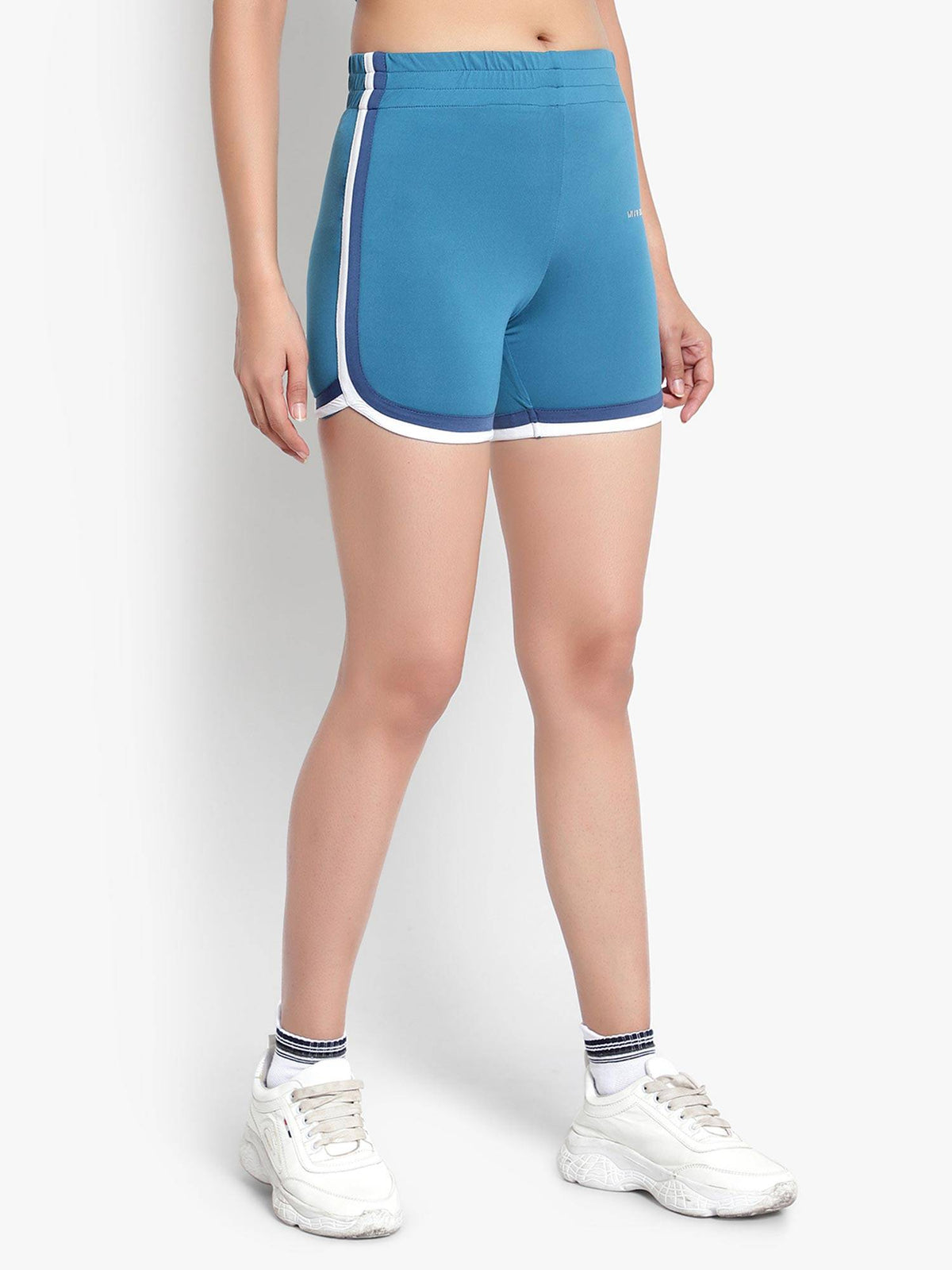 WearJukebox Curve Love Retro Teal Shorts Sporty Shorts - view 2