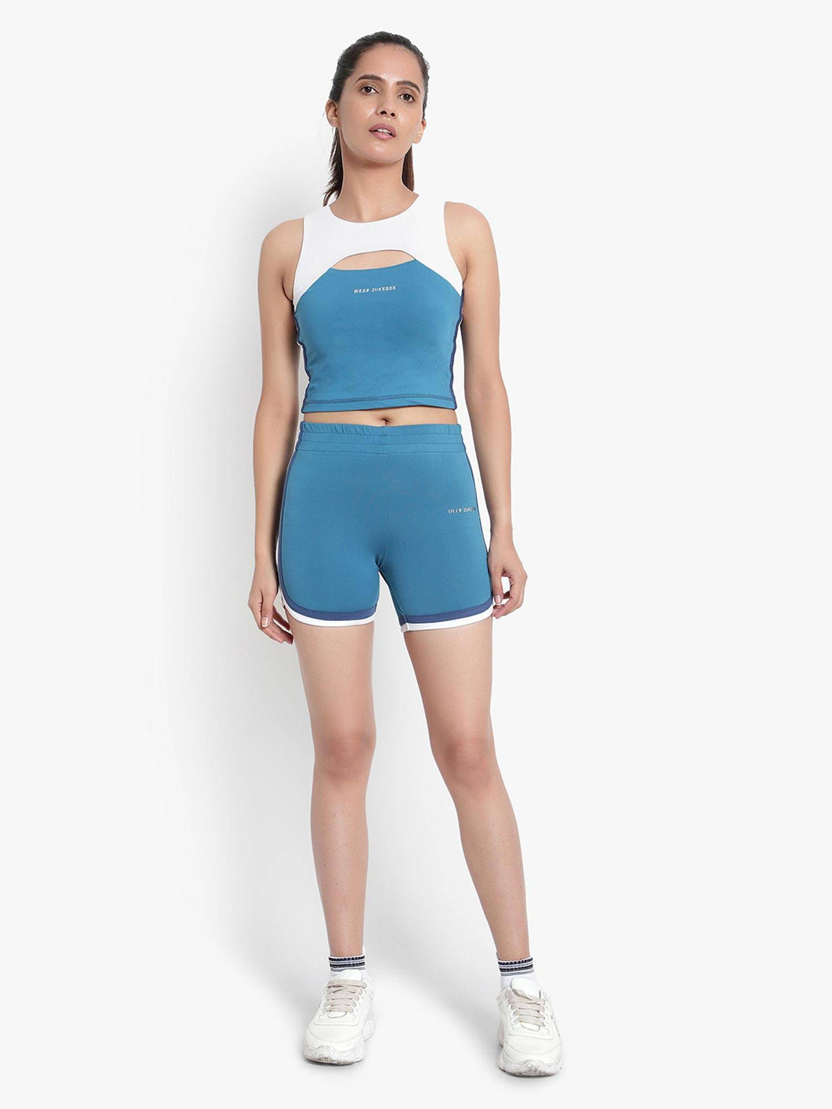 WearJukebox Curve Love Retro Teal Shorts Sporty Shorts - view 6