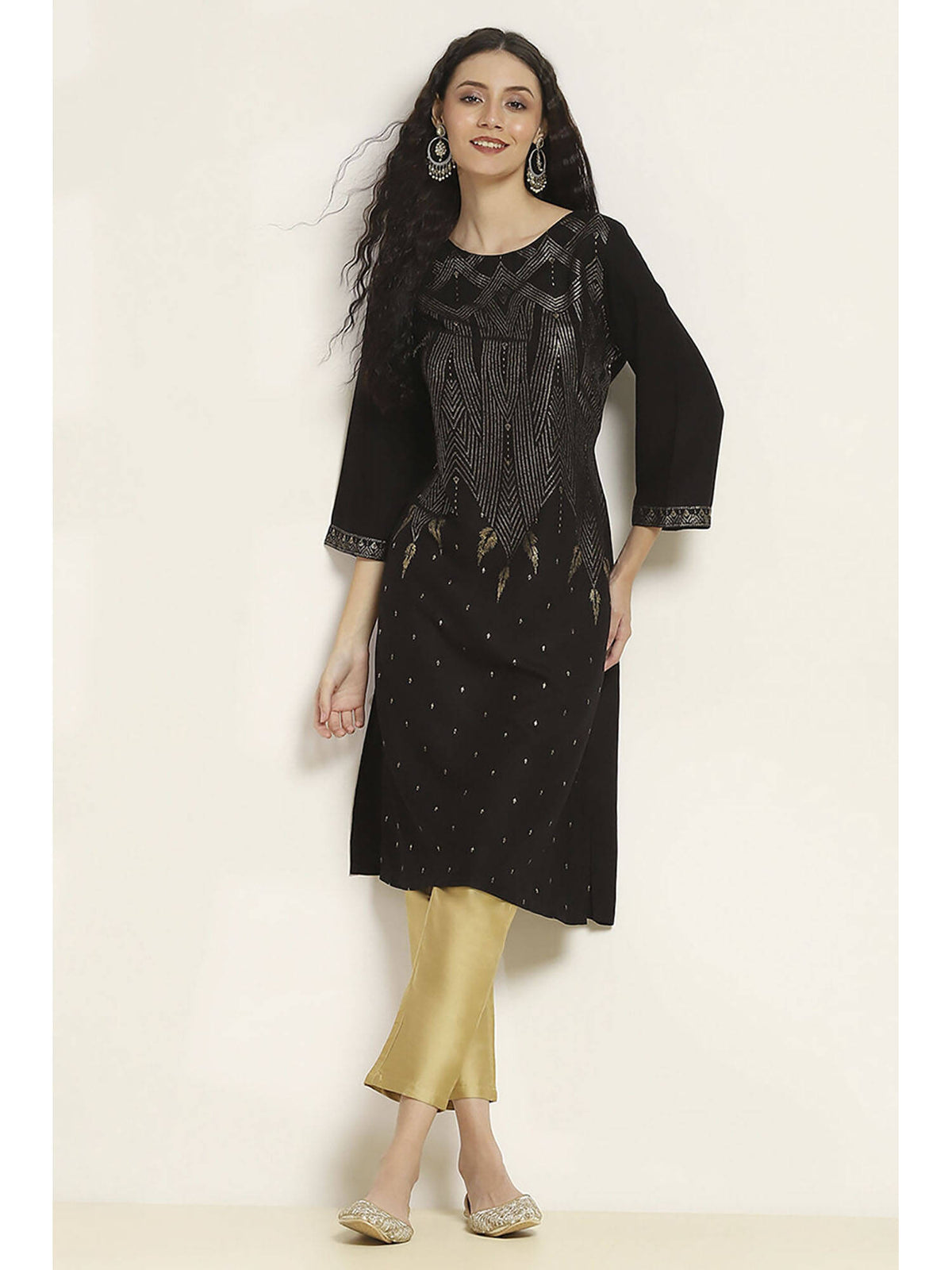 Women Blue Viscose Rayon Printed Straight Kurta | U3S - view 8