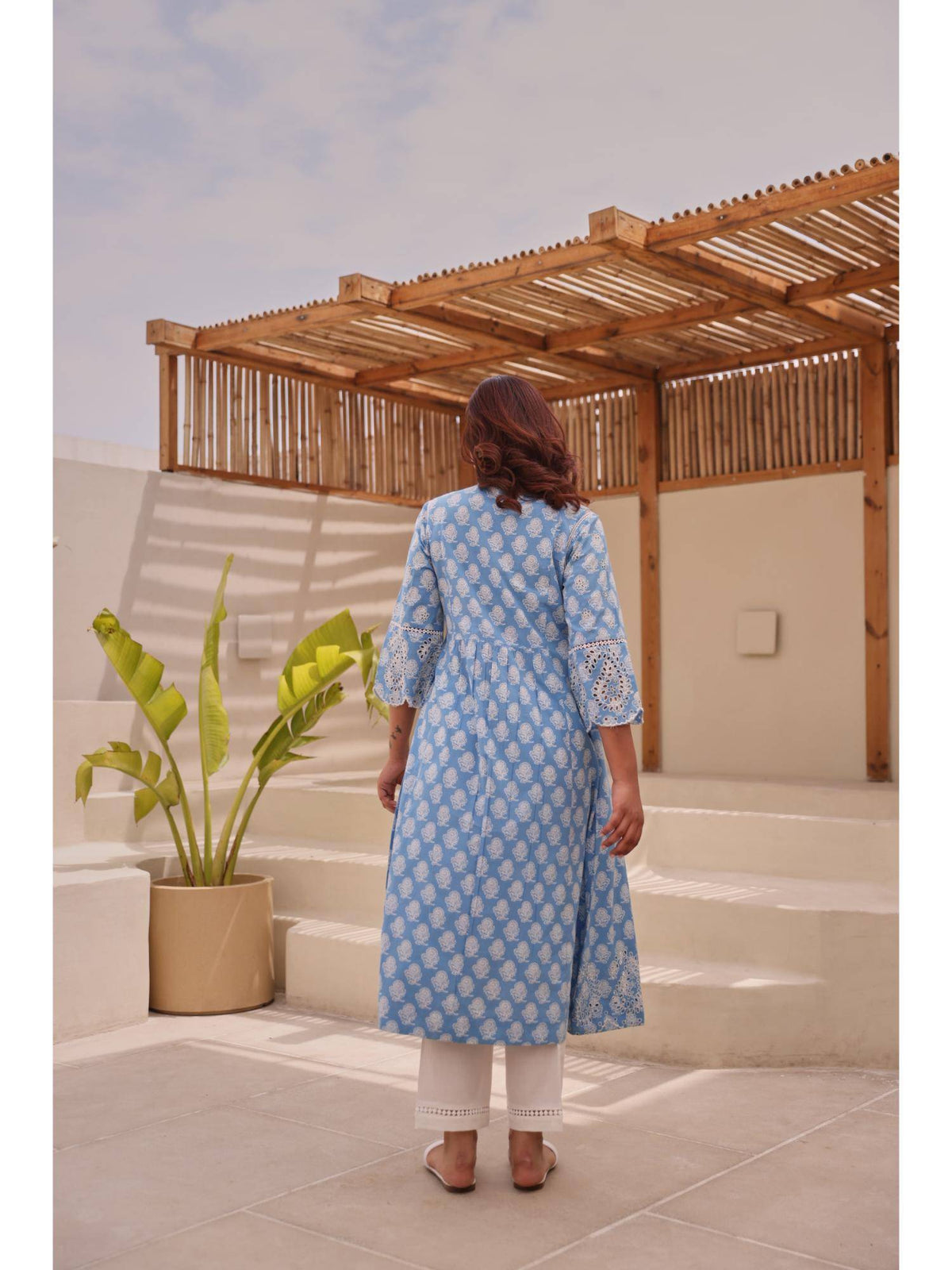 Blue Printed Kurta | U3S - view 2