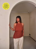 Womens Brown Rae Asymmetrical Top | HT67 - view 1