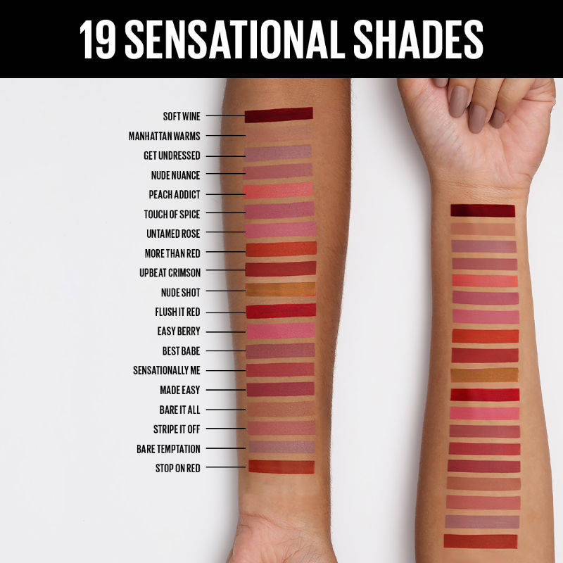 Sensational Liquid Matte Lipstick, Long-lasting - 03 Flush It Red | L12 - view 5