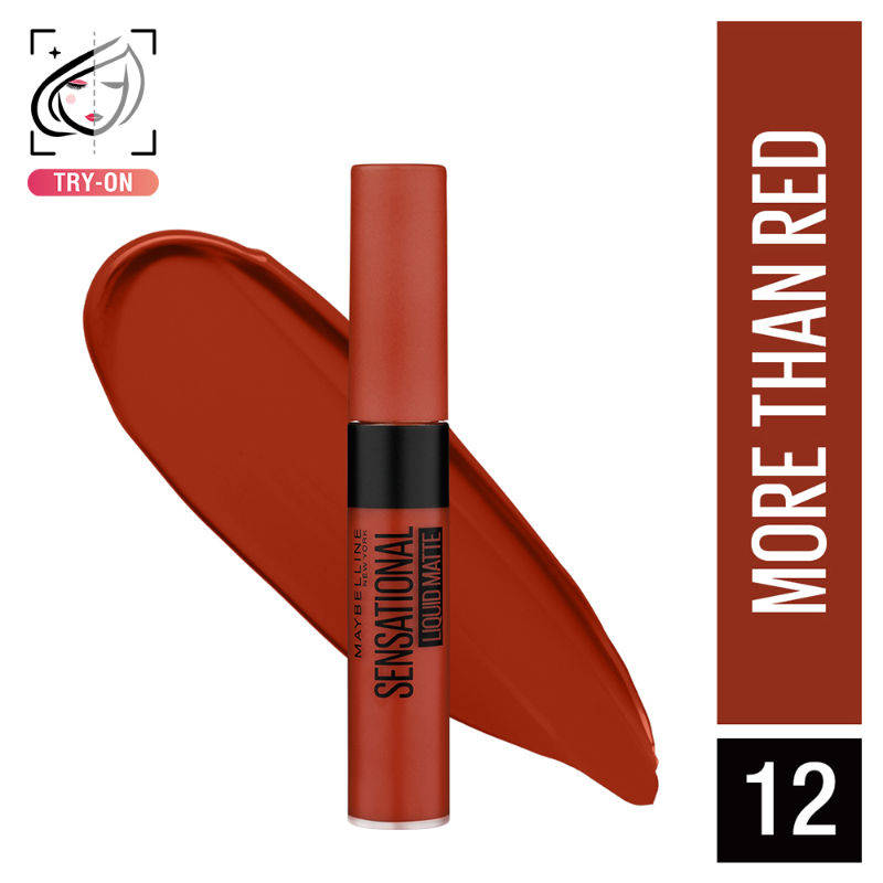 Sensational Liquid Matte Lipstick, Long-lasting - 03 Flush It Red | L12 - view 82