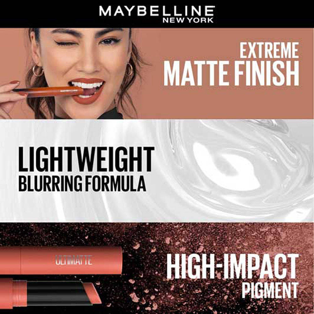 Color Sensational Ultimattes Lipstick, Matte Finish - More Ruby | L12 - view 4