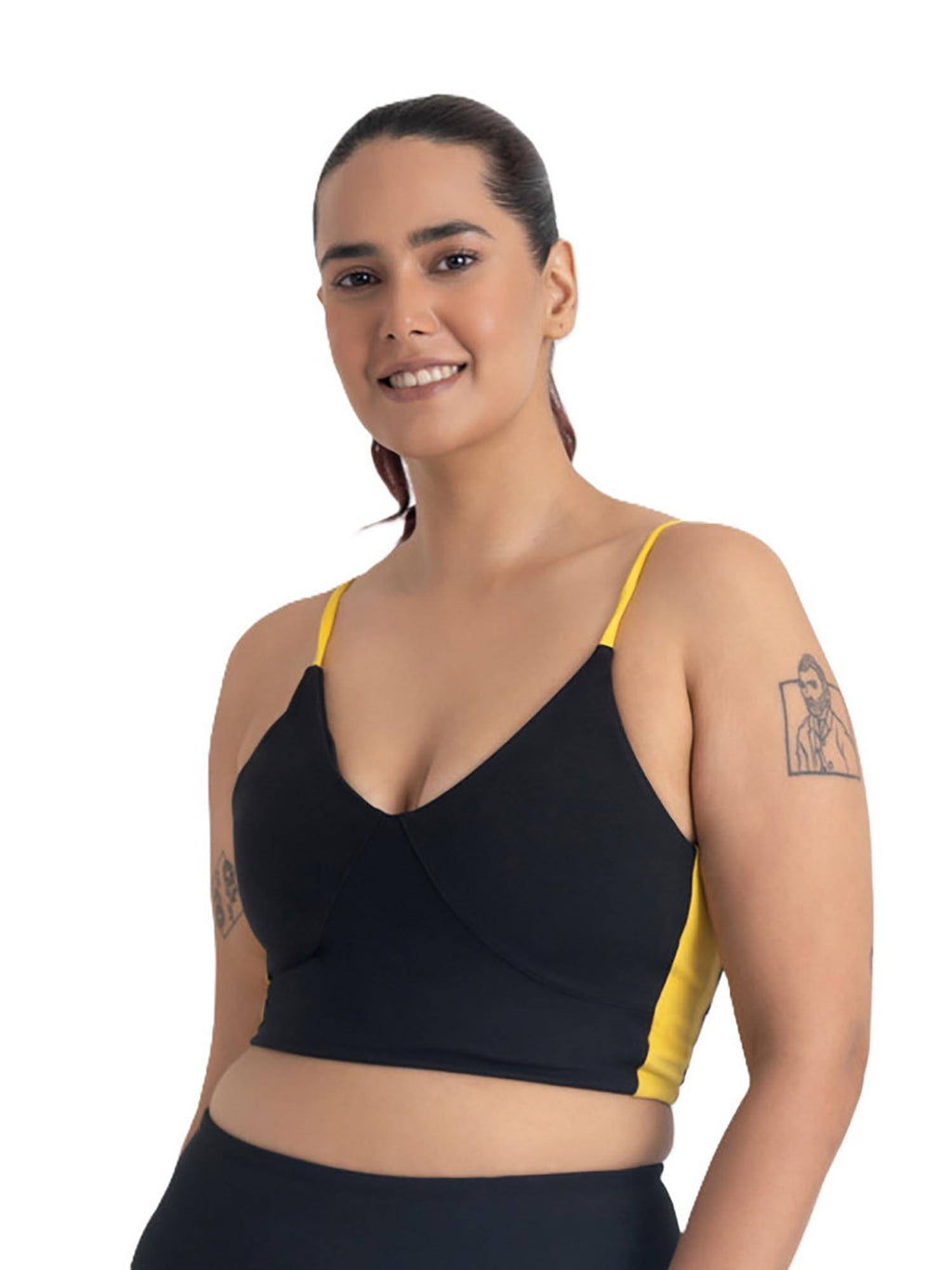 Epic Pop Medium Coverage Lightly Padded V Neck Sport Bra for Women | sb09 - view 1