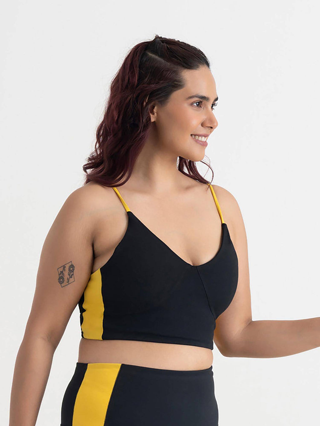 Epic Pop Medium Coverage Lightly Padded V Neck Sport Bra for Women | sb09 - view 3