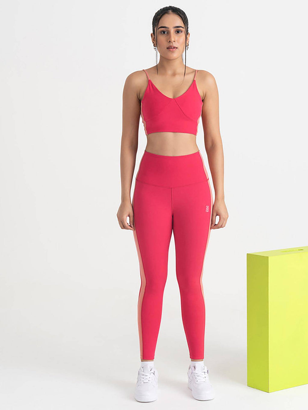Epic Pop Medium Coverage Lightly Padded V Neck Sport Bra for Women | sb09 - view 17