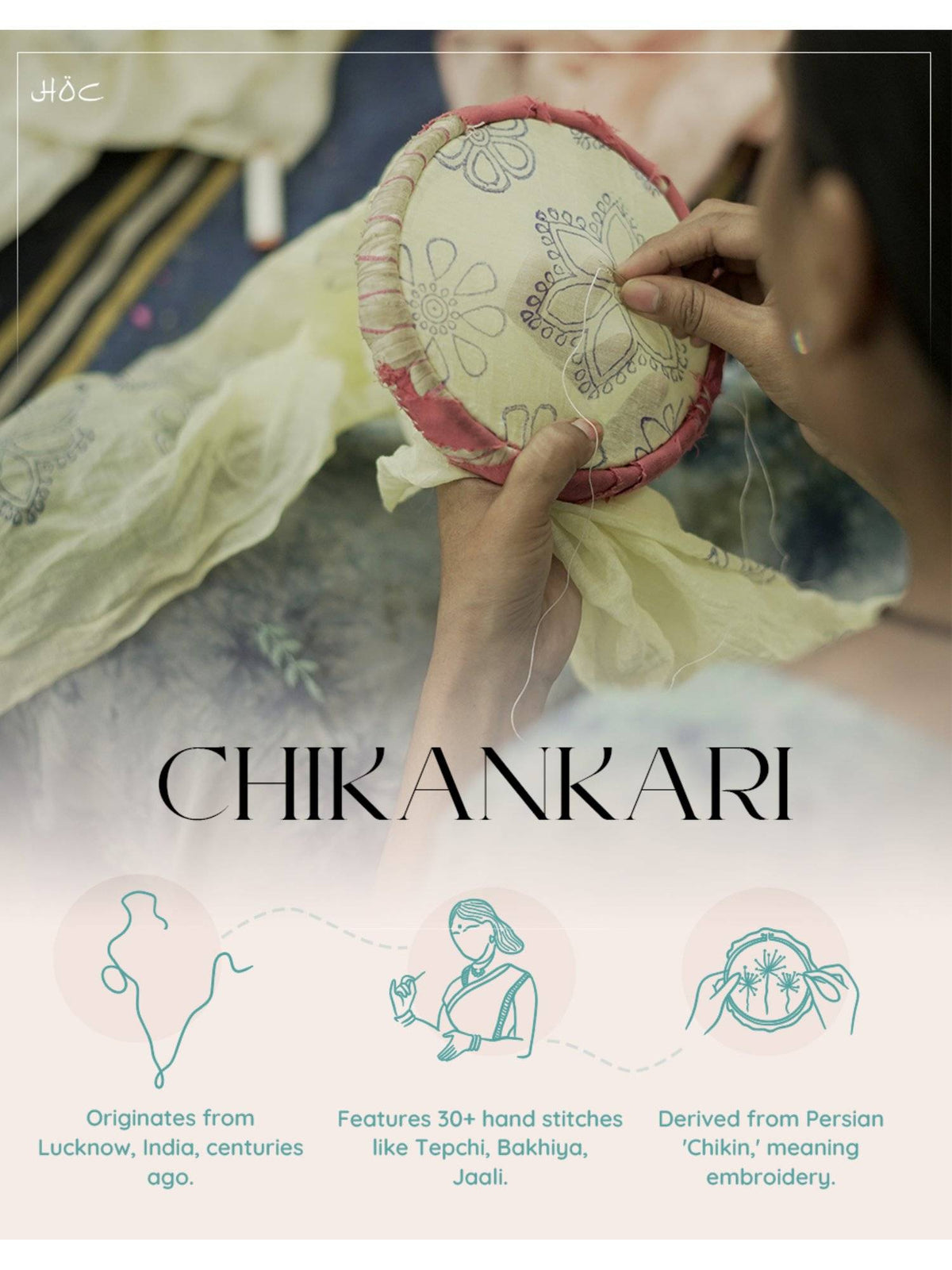 Chikankari Woven Long Kurta | U3S - view 9