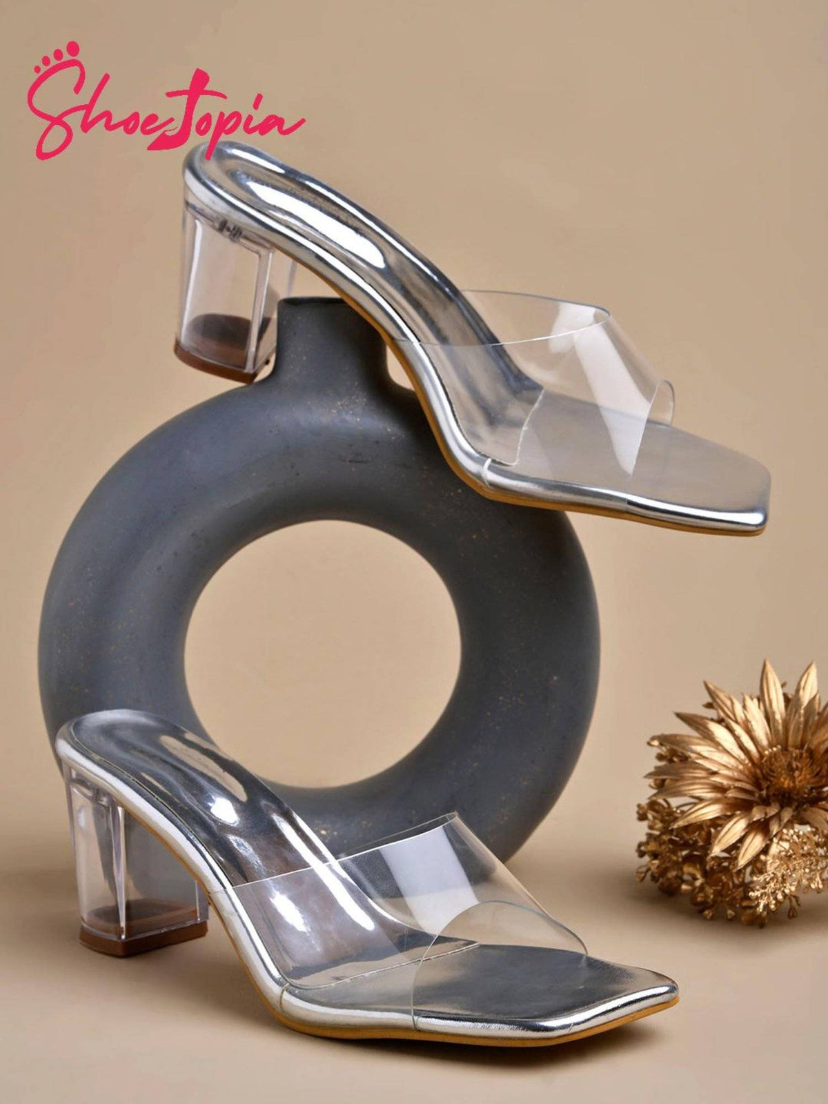 Women Solid Pink Block Heels | H78 - view 9