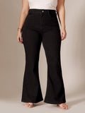 A+ Curve Collection Plus Size Black Bootcut Denim Jeans | BT10 - view 1