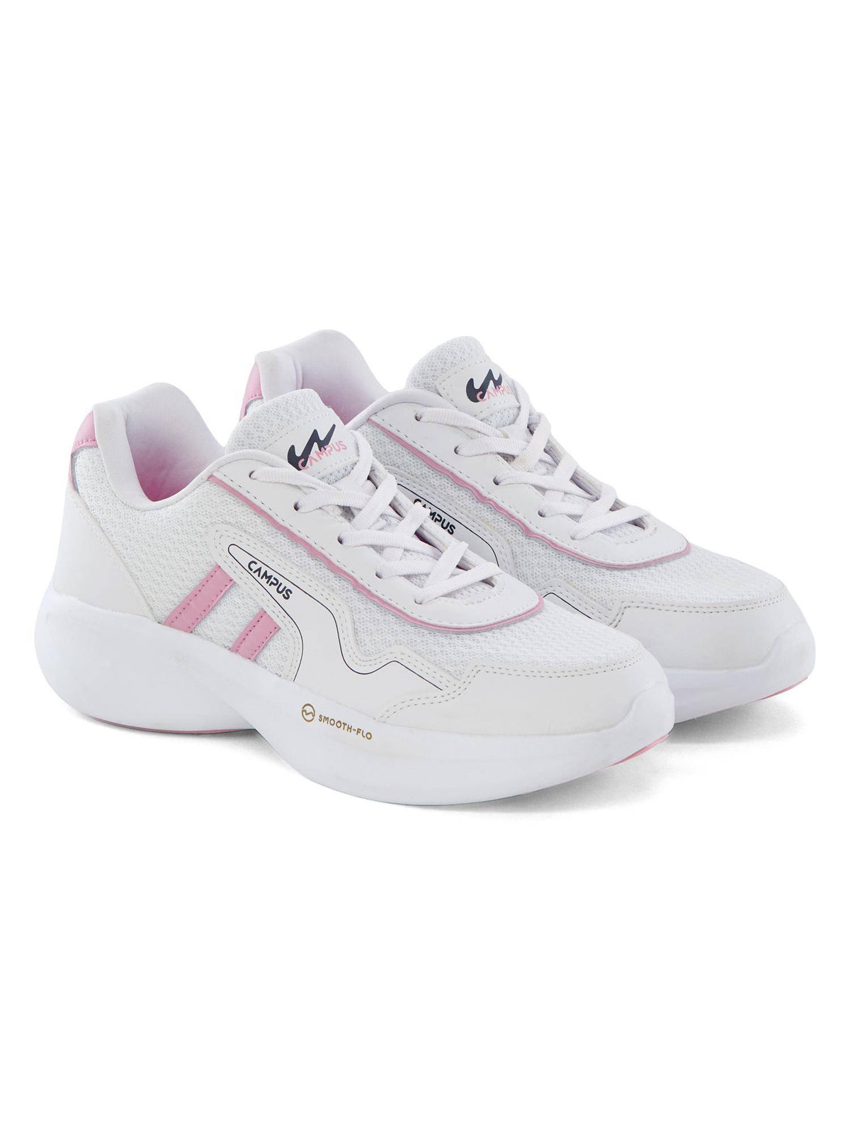 Women Hall White & Pink Sneakers | SN09 - view 3