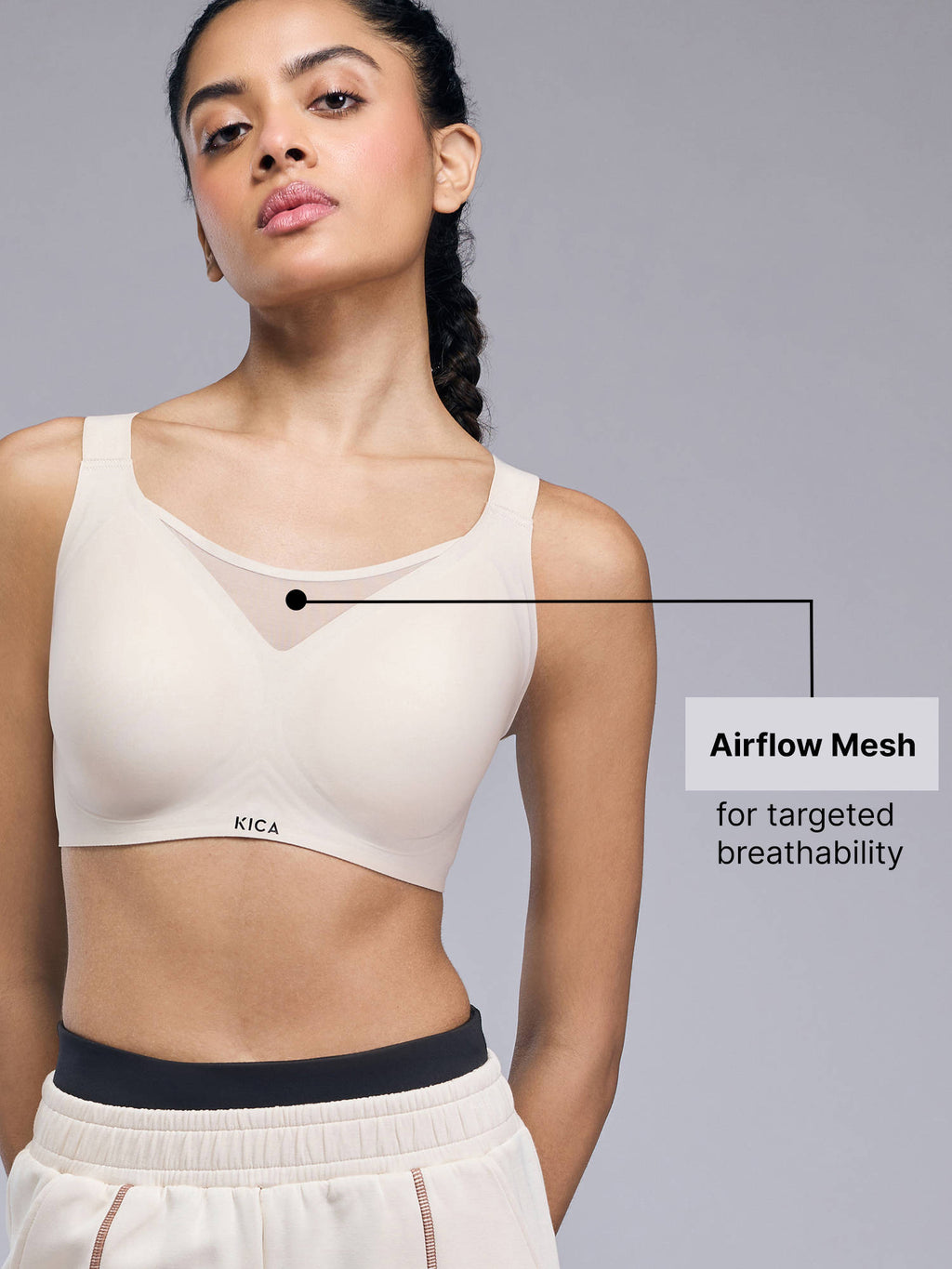 High Impact PowerBond Sports Bra KIC109 Grey | sb09 - view 20