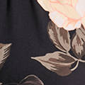 Black Floral Contrast Binding Peplum Top | pt51 - view 6