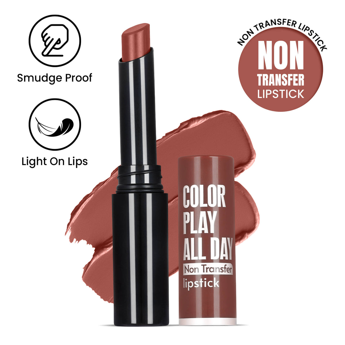 Play All Day Non Transfer Lipstick | L12 - view 1