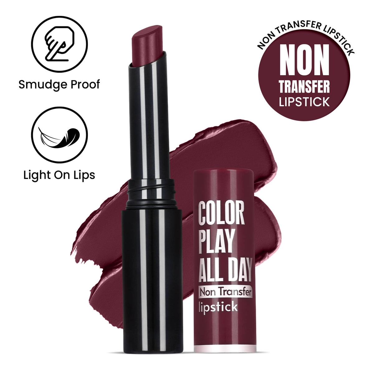 Play All Day Non Transfer Lipstick | L12 - view 19