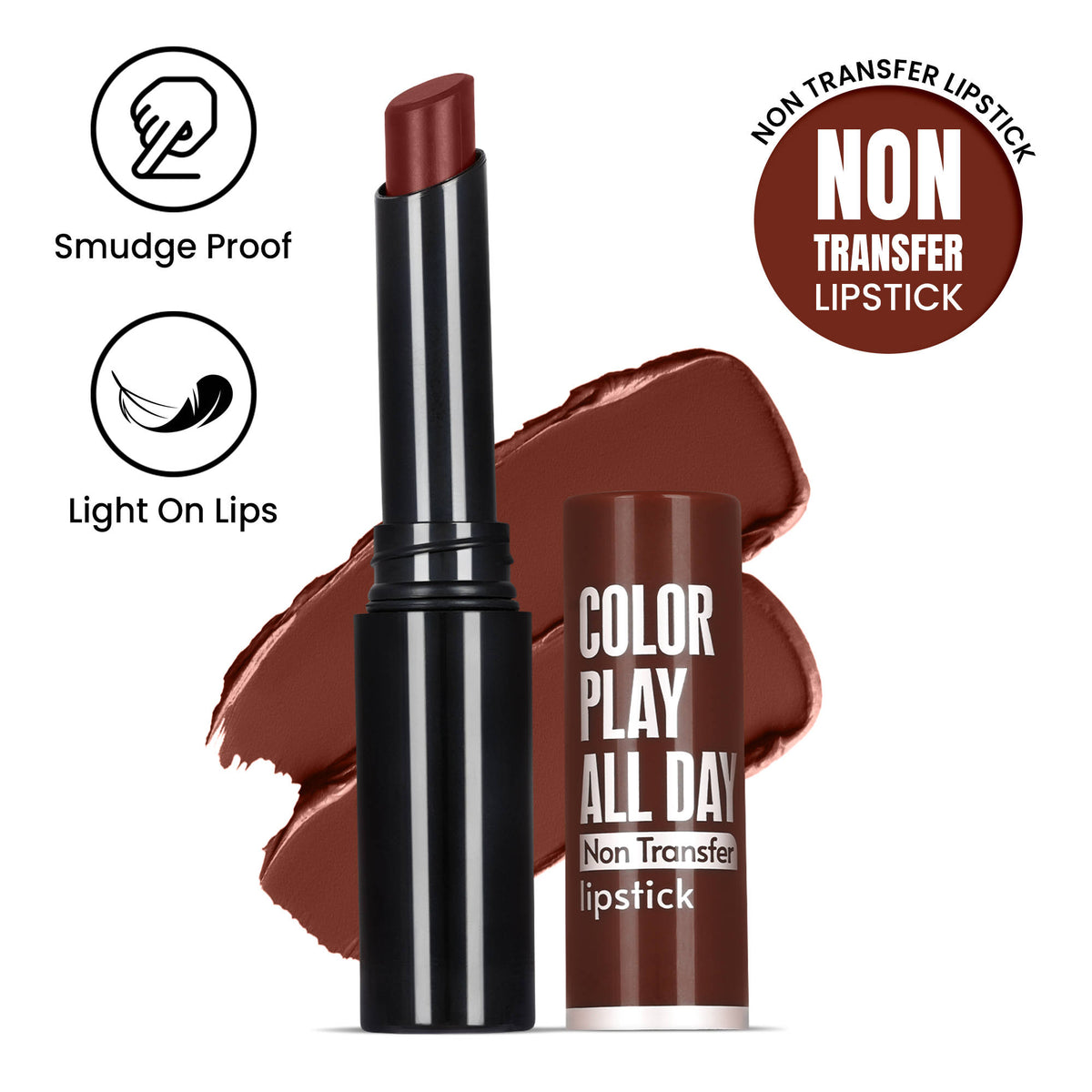 Play All Day Non Transfer Lipstick | L12 - view 25