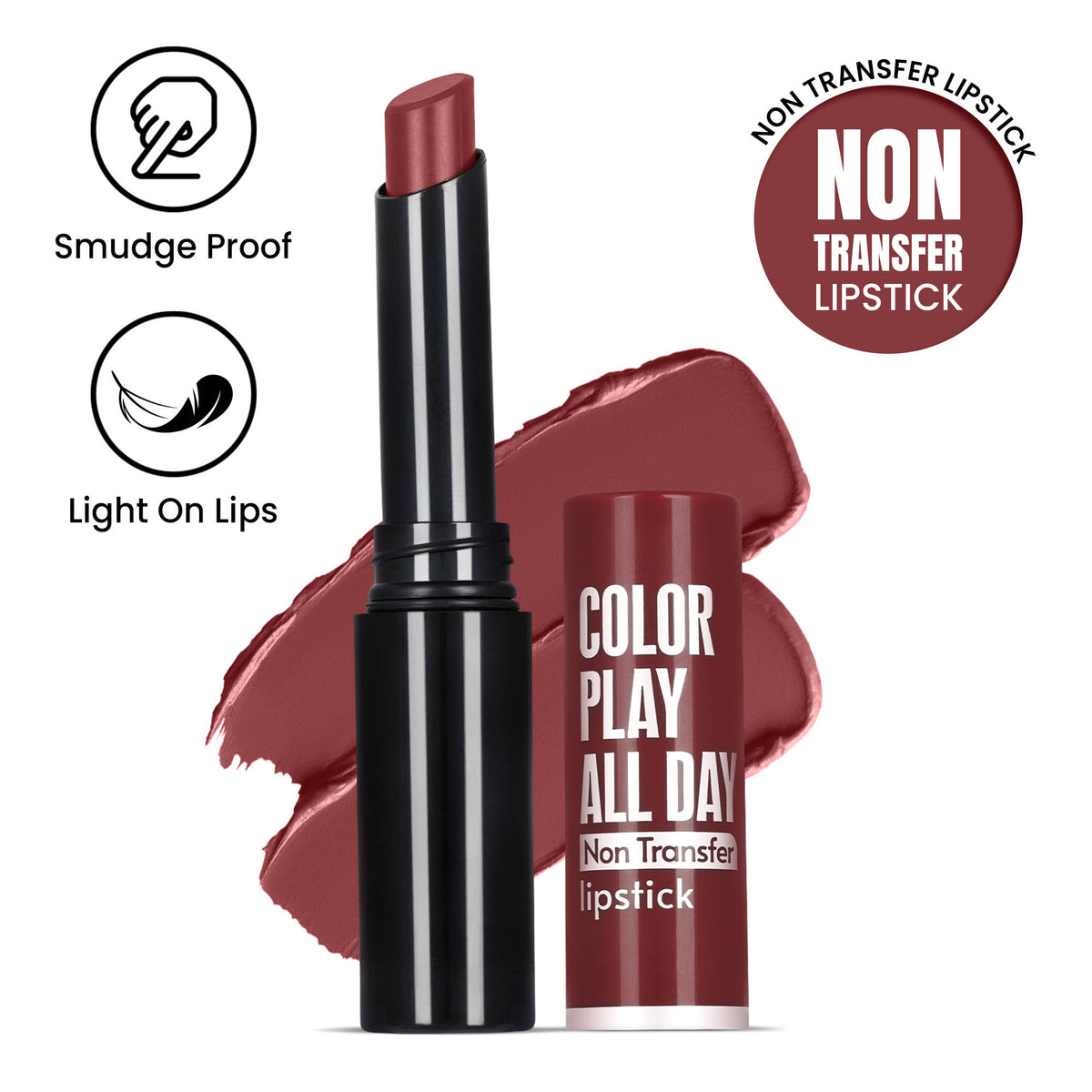 Play All Day Non Transfer Lipstick | L12 - view 67