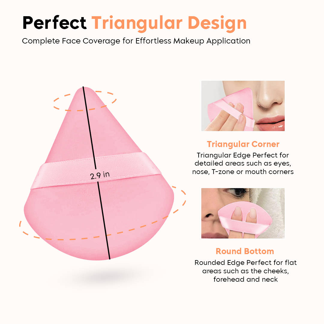 Triangle Makeup Puff Pack Of 2 - Pink | T32 - view 3