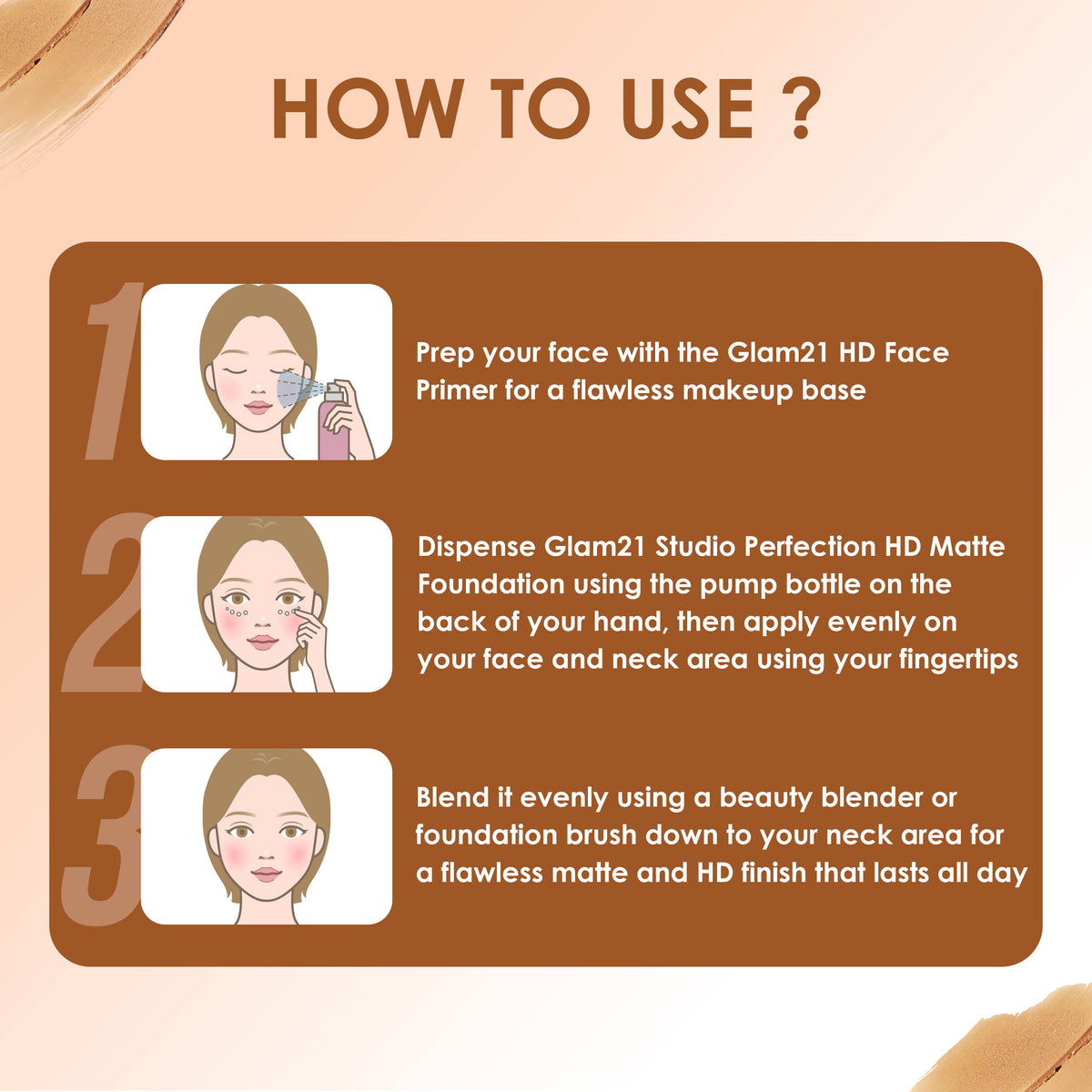 Studio Perfection HD Matte Long Stay Water Proof Foundation | F14 - view 5