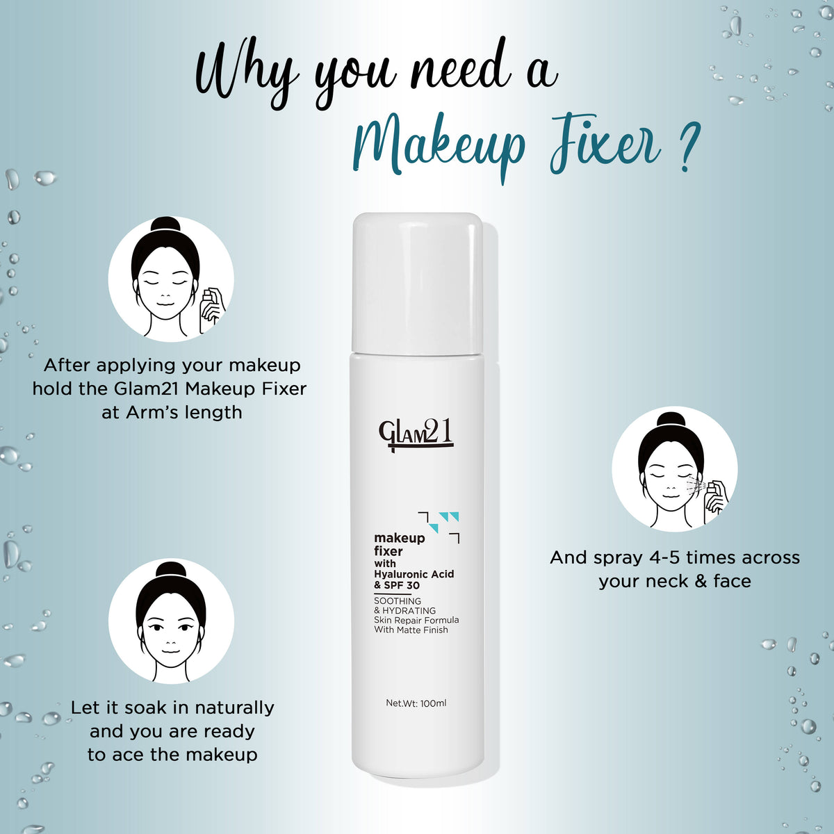 Lightweight & Long Lasting Make Up Fixer Spray | F14 - view 4