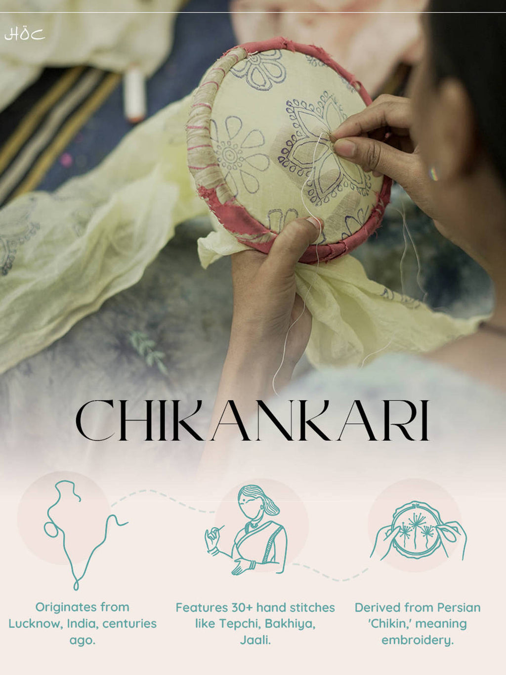 Chikankari Printed Long Kurta | U3S - view 5