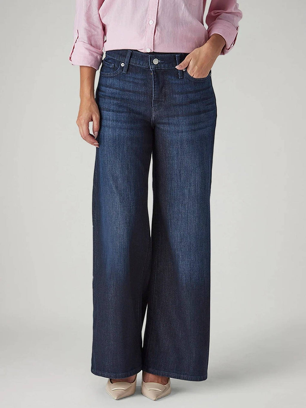 Women Blue Solid/Plain Cotton Blend Jeans | ST23 - view 1