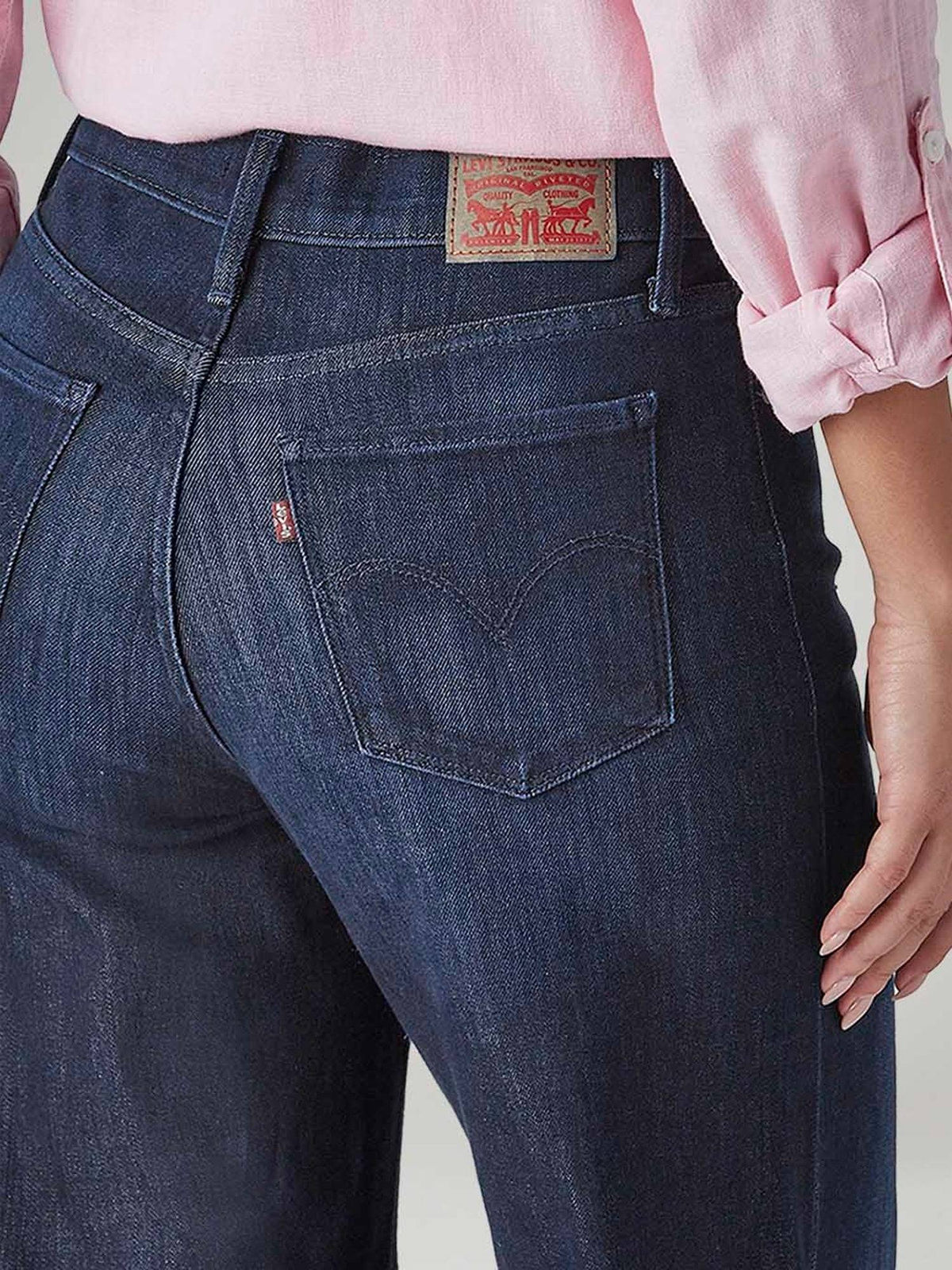 Women Blue Solid/Plain Cotton Blend Jeans | ST23 - view 4