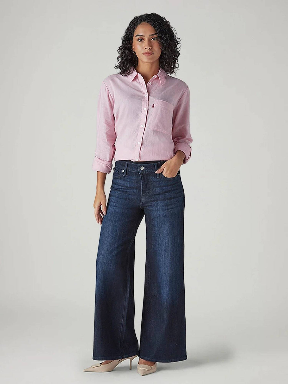 Women Blue Solid/Plain Cotton Blend Jeans | ST23 - view 6